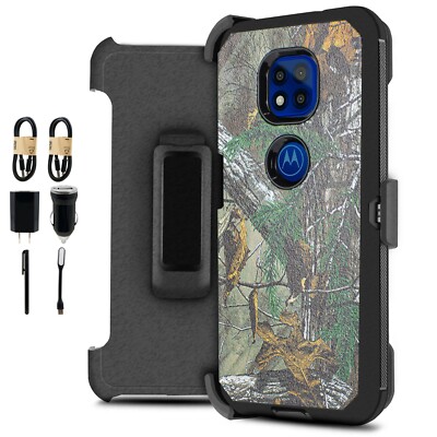 Bundle+For Moto G Power 2021 Shockproof Belt Clip Holster Defender Rugged Screen