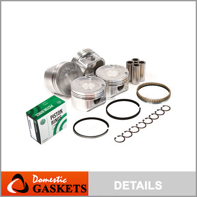 Pistons and Rings fit 98-02 Honda Accord Acura CL Vtec F23A SOHC 16V