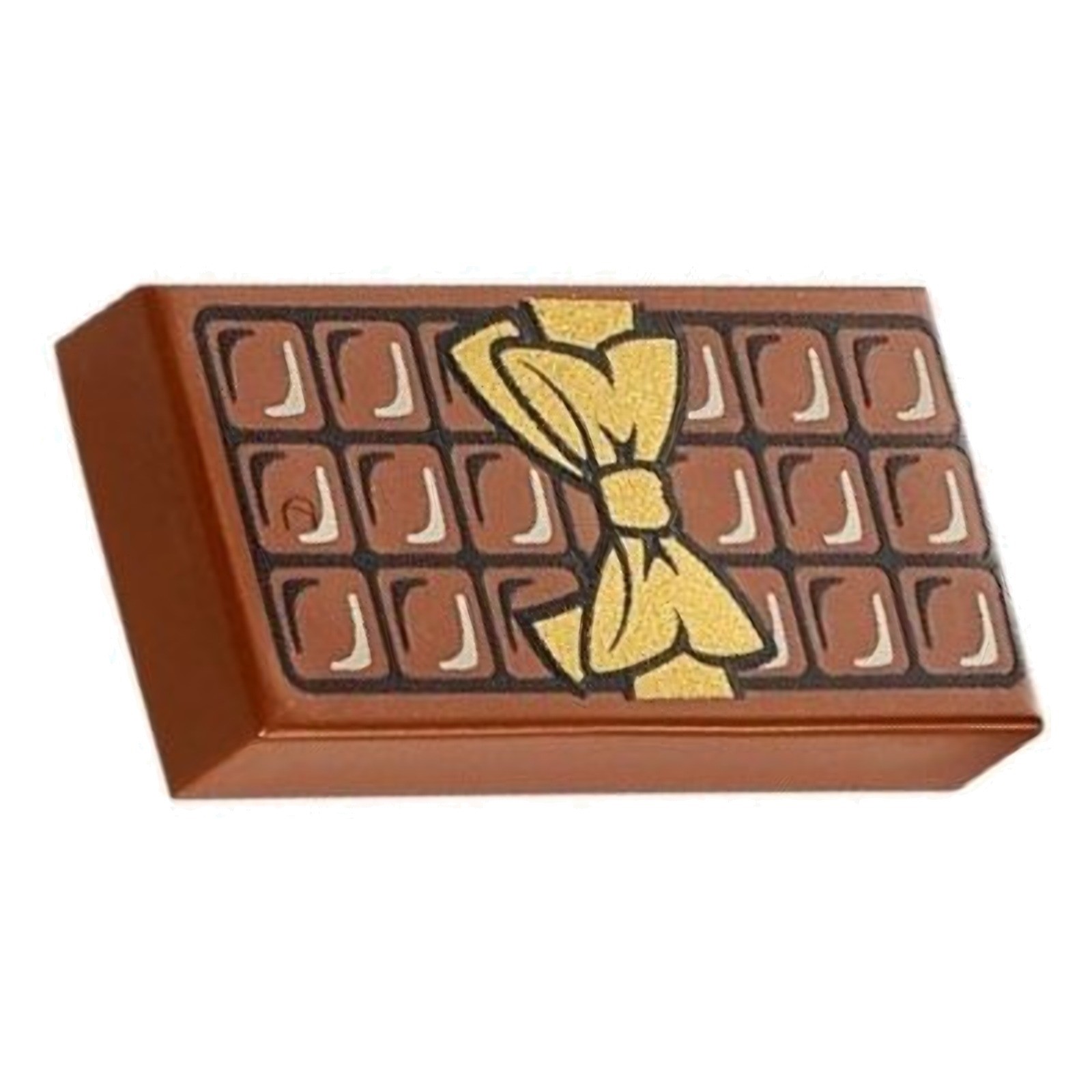 LEGO Rotbraun Fliese 1 x 2 mit Chocolate Stange Muster…