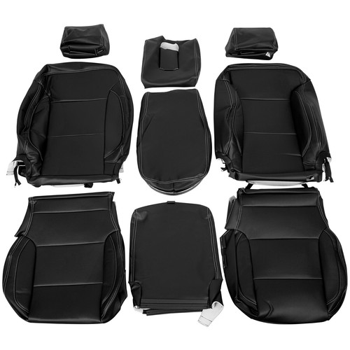 HECASA Complete Set Seat Covers For 14-18 Chevy Silverado LT DOUBLE Cab