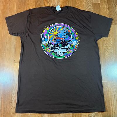Liquid Blue Greatful Dead Tee T Shirt Brown Men s size XL NEW
