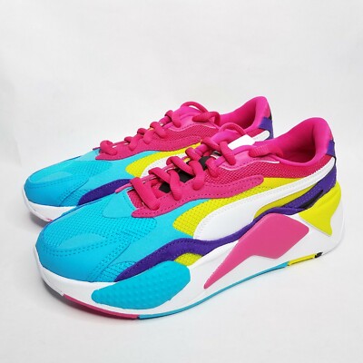 PUMA RS-X3 Puzzle Women's Sneakers Size 7.5 Running System PU Midsole Neon Shoes