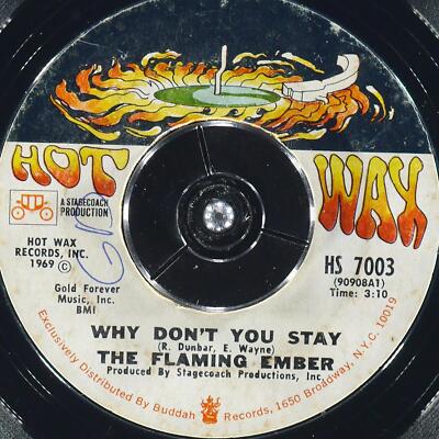 THE FLAMING EMBER Westbound #9 HOT WAX HS 7003 VG 45rpm 7'' 1970 Funk / Soul