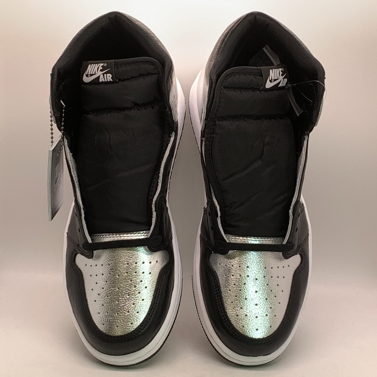 Pre-owned Jordan Nike Air  1 High Og Silver Toe Size 11w Women / 9.5m Men Shoe Cd0461-001