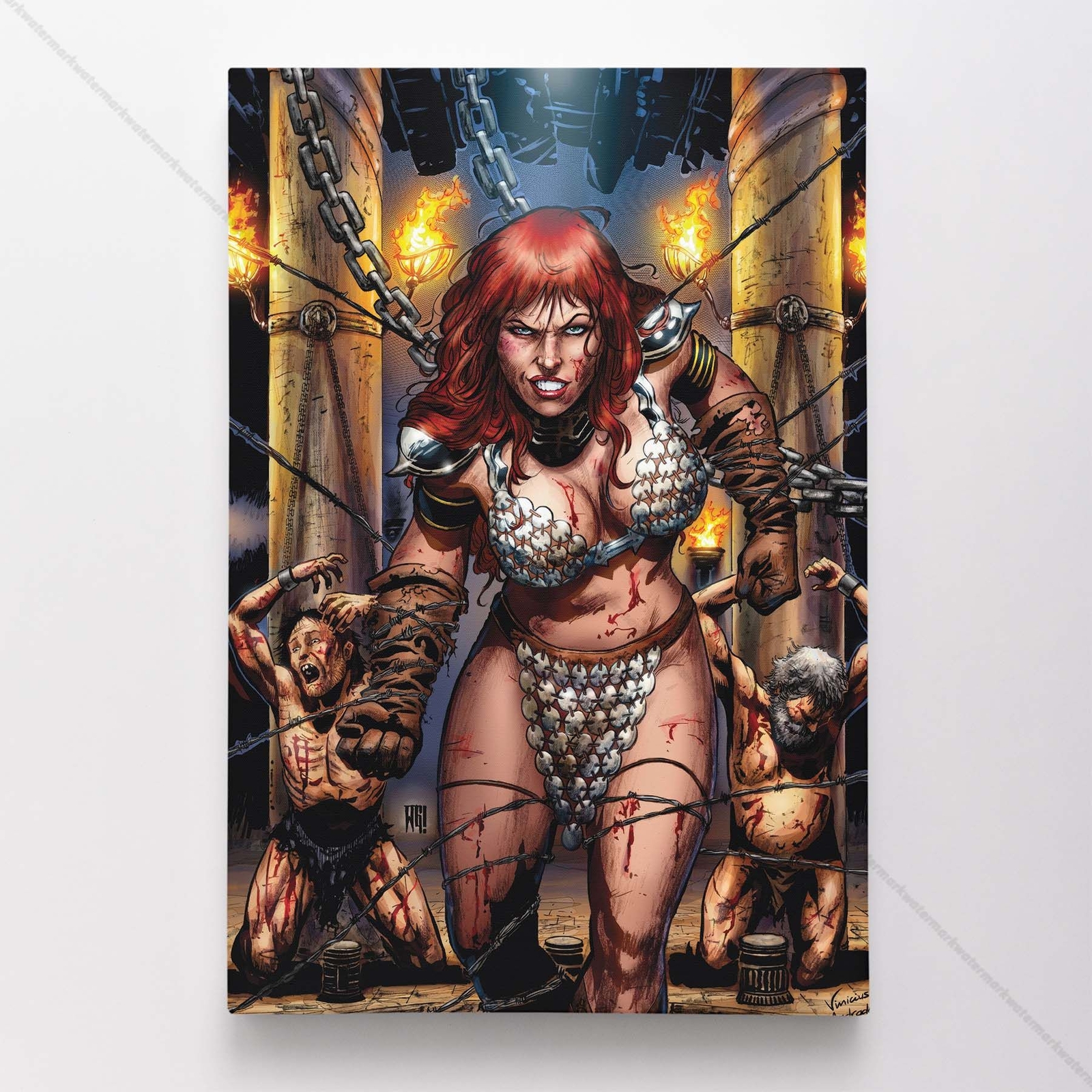 Red Sonja Poster Canvas Comic Book Art Print #1059