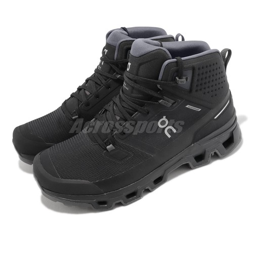 Pre-owned On Running Cloudrock 2 Waterproof Black Eclipse Men Outdoors Hiking Shoe 6398613