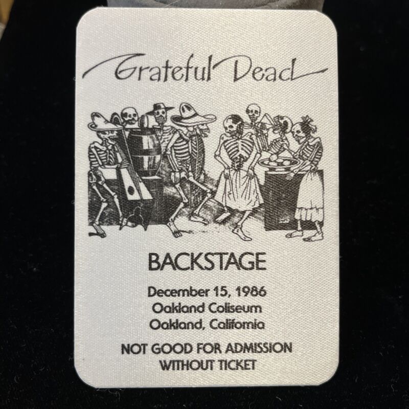 GRATEFUL DEAD BACKSTAGE PASS DECEMBER 15 1986 Oakland Coliseum California !!!!