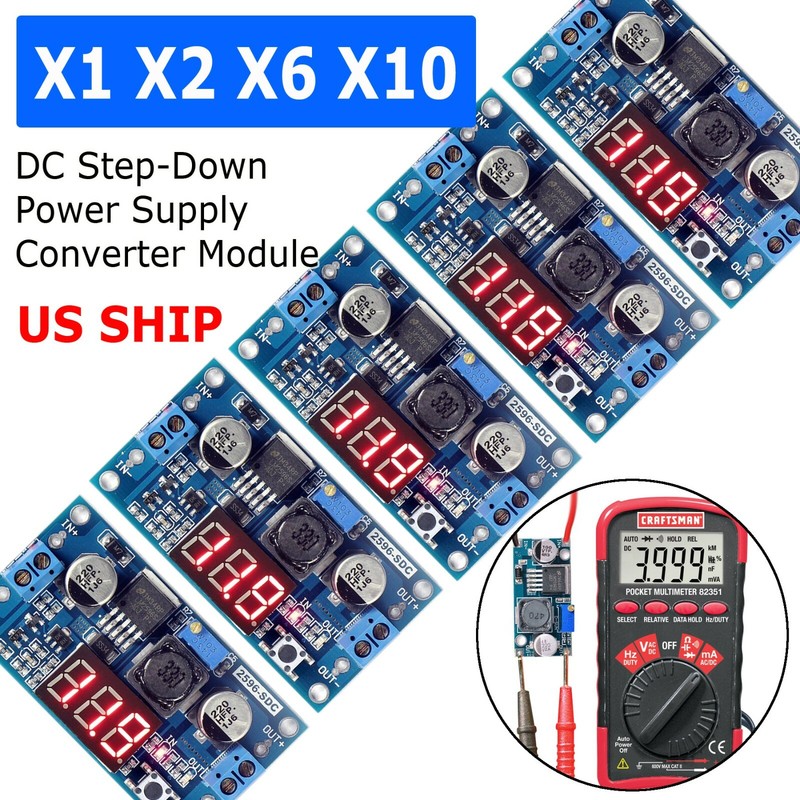 Buck Step-down LM2596 Power Converter Module DC 4.0~40 to 1.3-37V