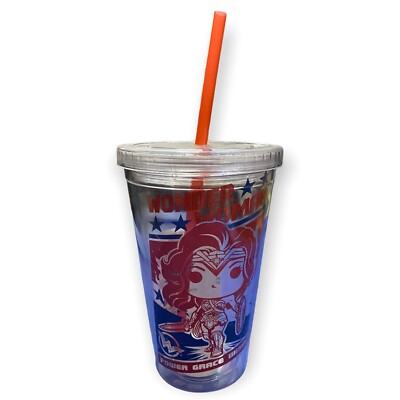 Funko Wonder Woman Tumbler Cup And Straw Legion Of Collectors Exclusive
