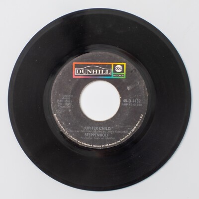 Steppenwolf Rock Me / Jupiter Child Vinyl 45 Record