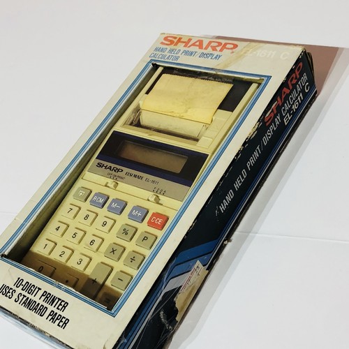 Sharp Hand Held Print/Display Calculator EL-1611 C Brand New Vintage Rare Model