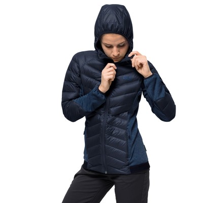 JACK WOLFSKIN DAUNENJACKE JACK WOLFSKIN STRATOSPHERE JACKET WOMEN MIDNIGHT BLUE GR. XL