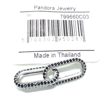 Pandora Double link Me black pavé 799660C03