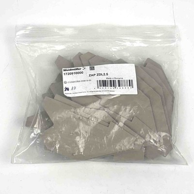 Weidmüller ZAP ZDL2.5 Abschluss-Zwischenplatte 1720910000 (VE 19Stk.), unused