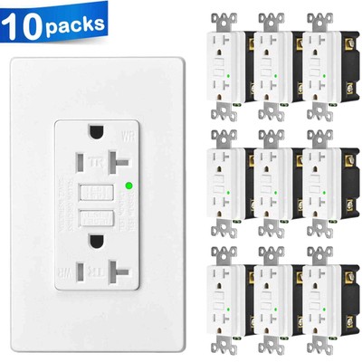 15Amp GFCI Outlets Self-Testing Weather Tamper Resistandt Receptacles ETL x10PCS