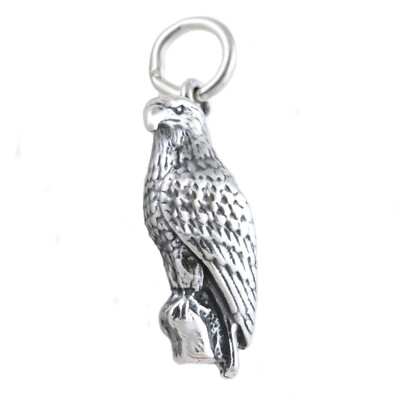 Bald Eagle Bird of Prey 3D 925 Solid Sterling Silver Charm Pendant Heavy 5 grams