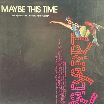 Liza Minnelli Maybe This Time Sheet Music Piano Cabaret 1963 Vintage
