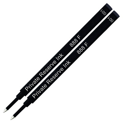 2 Pack - Private Reserve Ink Schmidt 888 Rollerball Refill Black Fine Tip
