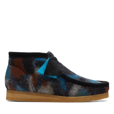 Ботинки Clarks Wallabee Boot 26168813 Мужские черные парусиновые ботинки Chukkas на шнуровке 10