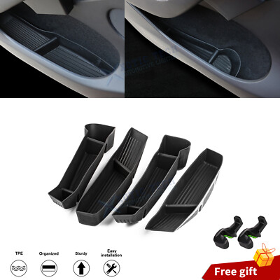 4pcs Door Handle Side Storage Box Organizer Holder For Tesla Model Y 2020-2024