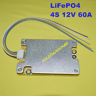 BMS PCB for 12V  14.8V 4S 60A LiFePO4 Battery with BALANCE for ebike escooter