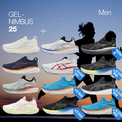 

Мужские кроссовки Asics GEL-Nimbus 25 для ежедневной тренировки, гонки на длинные дистанции, шоссейный бег, выбор 1, Multicolor, Gel-nimbus 25 4e Extra Wide