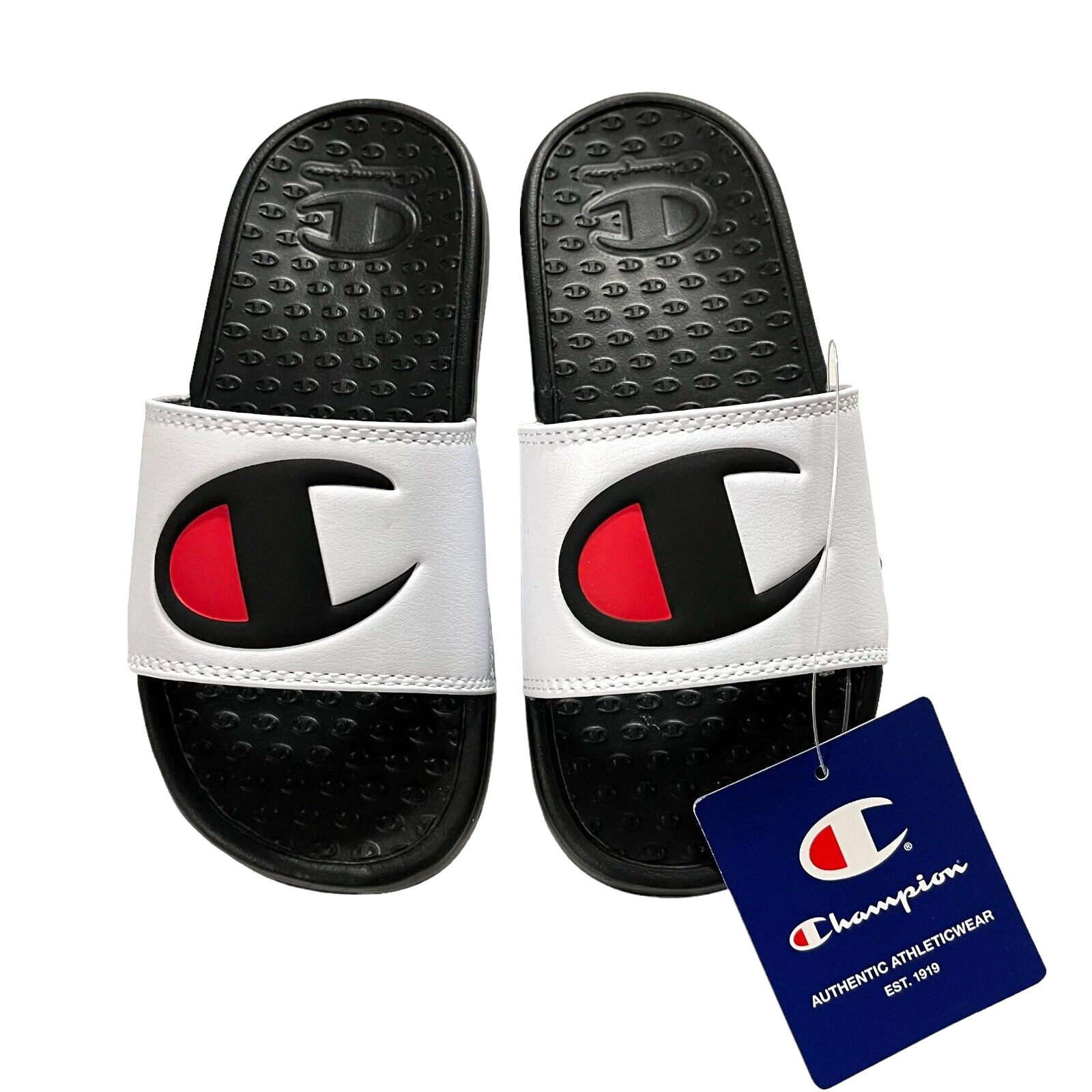 Champion Little Boys Girls Slide Sandals Size 13 Black White Lightweight Comfy eBay