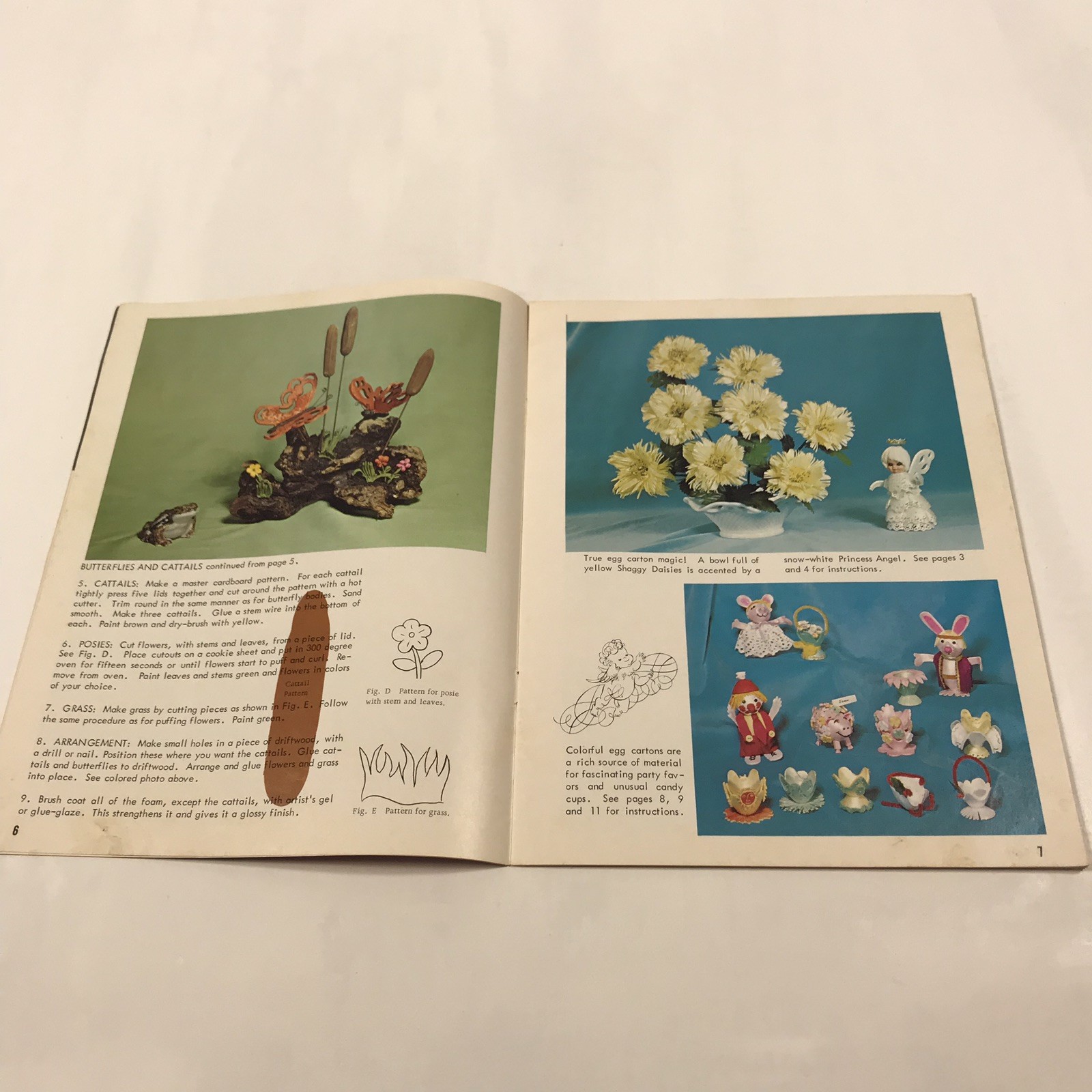 Vintage 1970 Egg Carton Magic Magazine Craft Guide Book Over 30 Idea Novelties