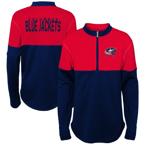 Outerstuff NHL Youth Girls Columbus Blue Jackets Толстовка на молнии 1/2 Late Score
