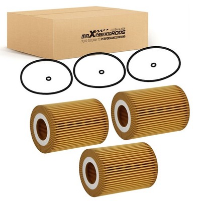 Engine Oil Filter Set 3PCS for Mercedes GL350 GLE350d ML350 2007-2016 HU821x