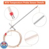 RTD Temperature Probe Sensor Grill Replacement Parts for Traeger Digital Thermostat, Replace for Traeger 7