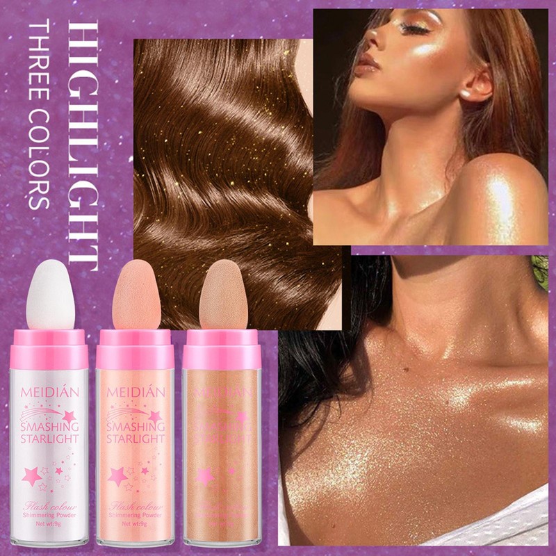 Glitter Highlight Stick Shimmer High Gloss Eye Shadow Pearly Silkworm Pen Bright