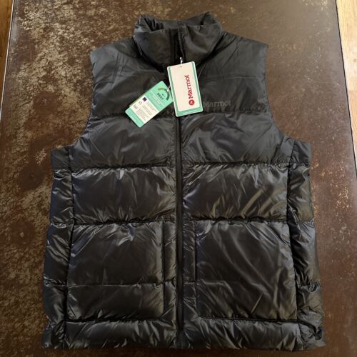 Marmot Men's Guides Down Vest Medium Black 700-fill Down NEW Marmot Men's Guides Down Vest Medium Black 700-fill Down NEW
