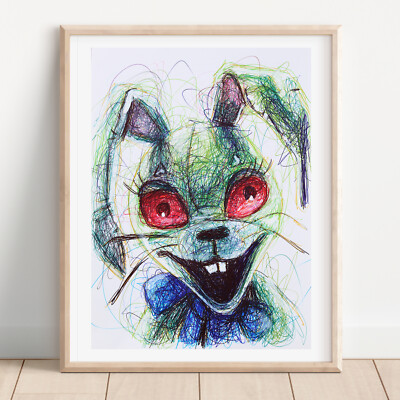 Vanny Ballpoint Pen Print, Five Nights At Freddys Security Breach Artwork