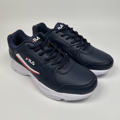 FILA STIRR Men's Athletic Shoes Navy Red White Foam Padding P0032613 SIZE 10