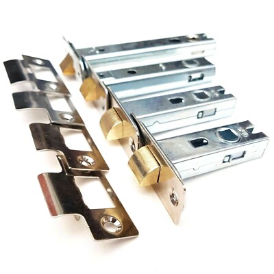 TUBULAR MORTICE Door LATCH Internal Door Strike Jab Sprung Catch Nickel Latches