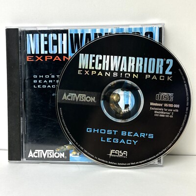 1996 MechWarrior 2: Expansion Pack Ghost Bear's Legacy PC Game Activision TESTED