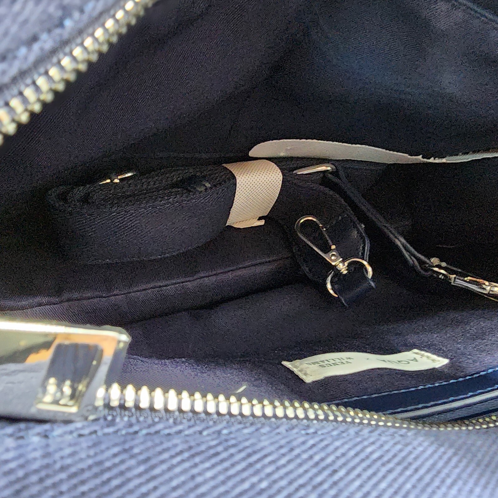 AQUA x Venus Williams Tote Bag Women's Blue Rainbow Removable Strap Zip Closure - Picture 14 of 16