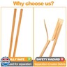 Jucoan 100 Pairs Reusable Bamboo Chopsticks, 9.5 Inches Bamboo Chop Sticks, Lightweight Wooden Chopsticks for Noodles, Sushi, Home, Party, Restaurant