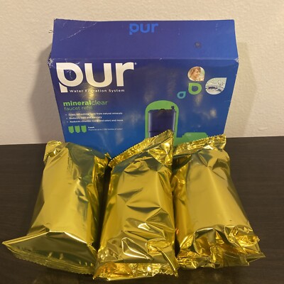 PUR RF-9999 Mineral Clear Faucet Refill Filter Replacement Cartridge Blue 3 Pack