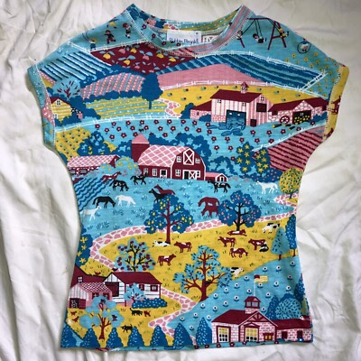 Vintage Bobbie Brooks Sport T Shirt Women's Large Crew Geometric One Of A Kind