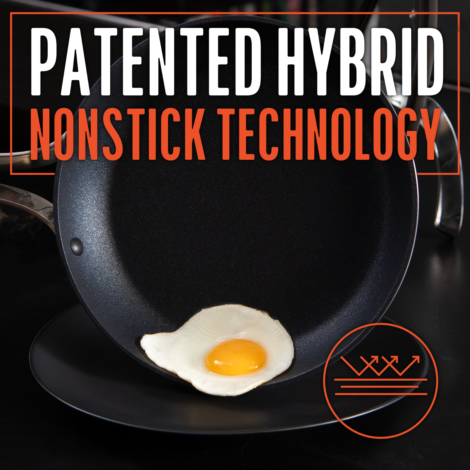 EMURA® Nonstick Frying Pan | Aluminum Non Stick Coating Skillet PFOA & PTFE Free