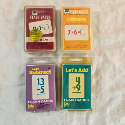 Whitman Golden Math Flash Cards Division, Multiplication, Addition, Subtraction