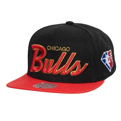 Мужская черная бейсболка Mitchell & Ness Black NBA Chicago Bulls, посвященная 75-летию Чикаго Буллз. -
