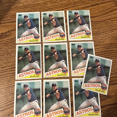 1985 Topps Nolan Ryan - (10) card lot
