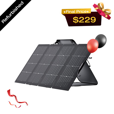 EcoFlow 220W Bifacial Solar Panel Kit for Generator Certified Refurbished