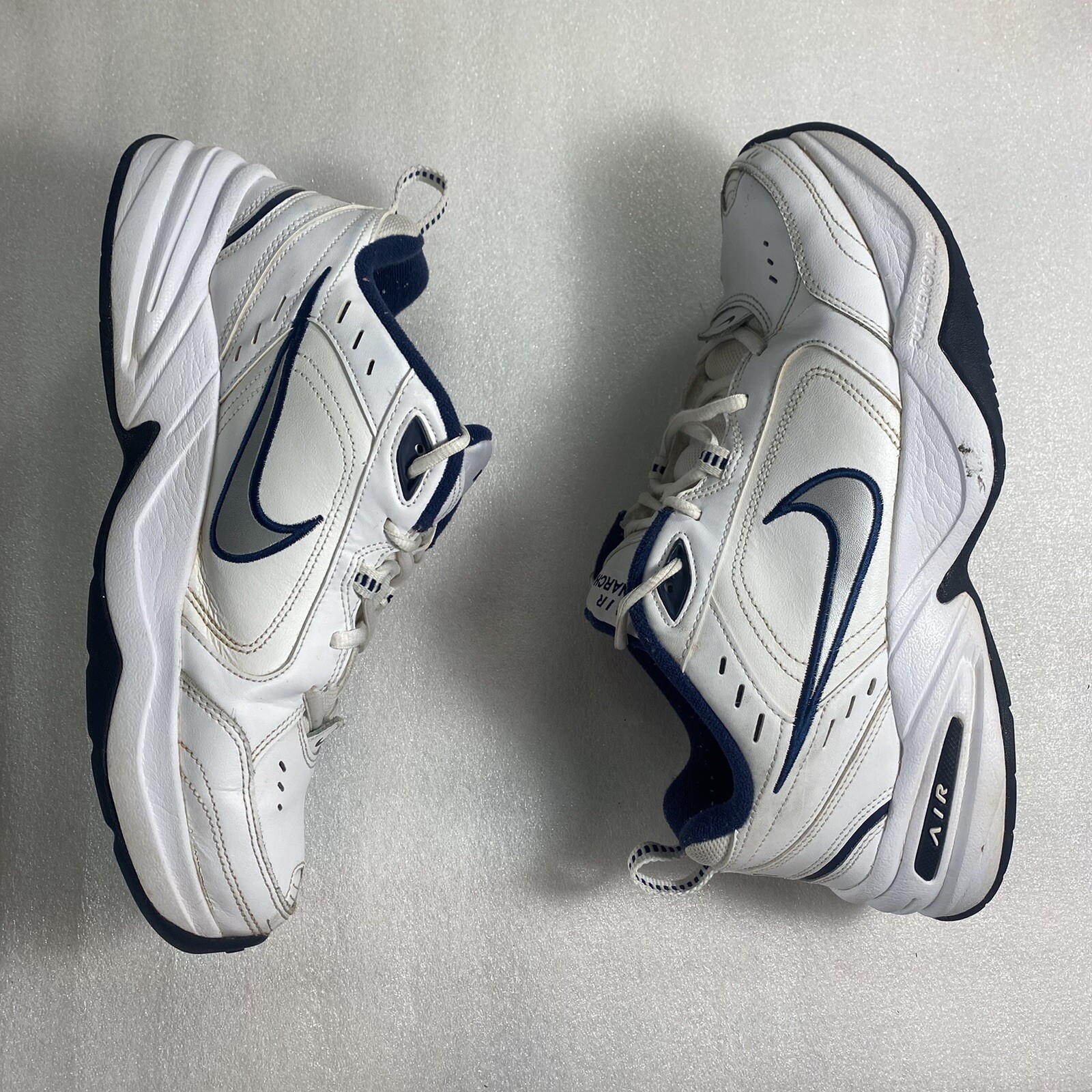 Nike Air Monarch IV Sneakers Men's US 9 cm 27 White Blue 415445-102  Pre-Owned: купить с доставкой из США, цена 3 849 руб - (203946803356)