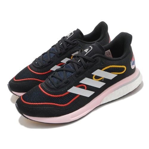 

Adidas Supernova W BOOST Черные белые красные розовые желтые женские кроссовки FZ0831, Черный, Supernova W