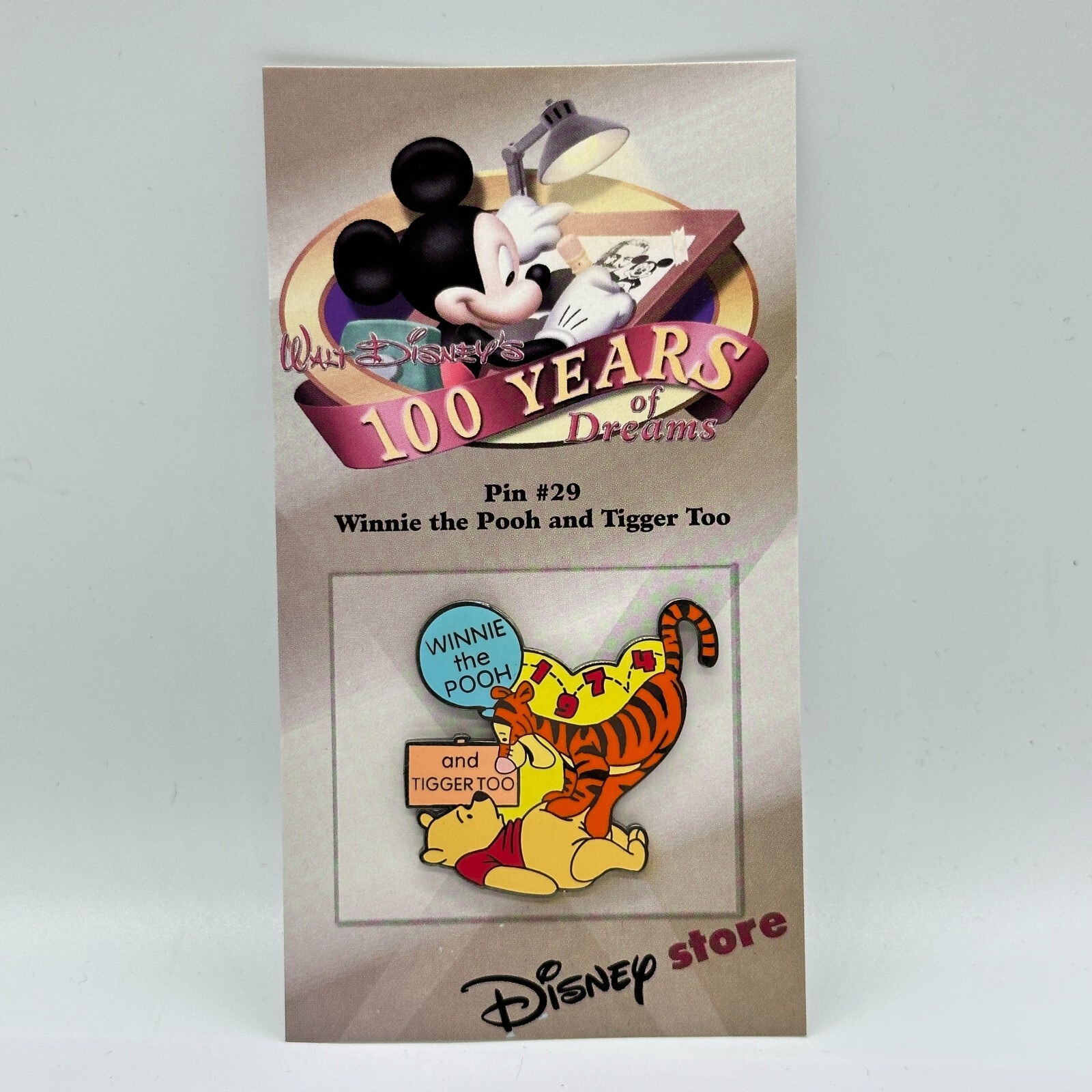 Disney Store JAPAN Pin Walt 100th Dreams #29 Pooh & Tigger