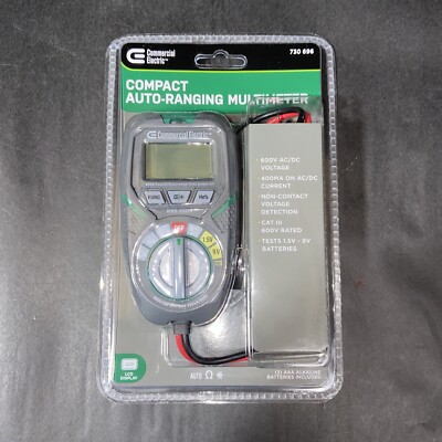 Commercial Electric Compact Auto-Ranging Multimeter Non-Contact Voltage Detector